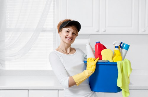 Stain removal treatment on a busy household carpet